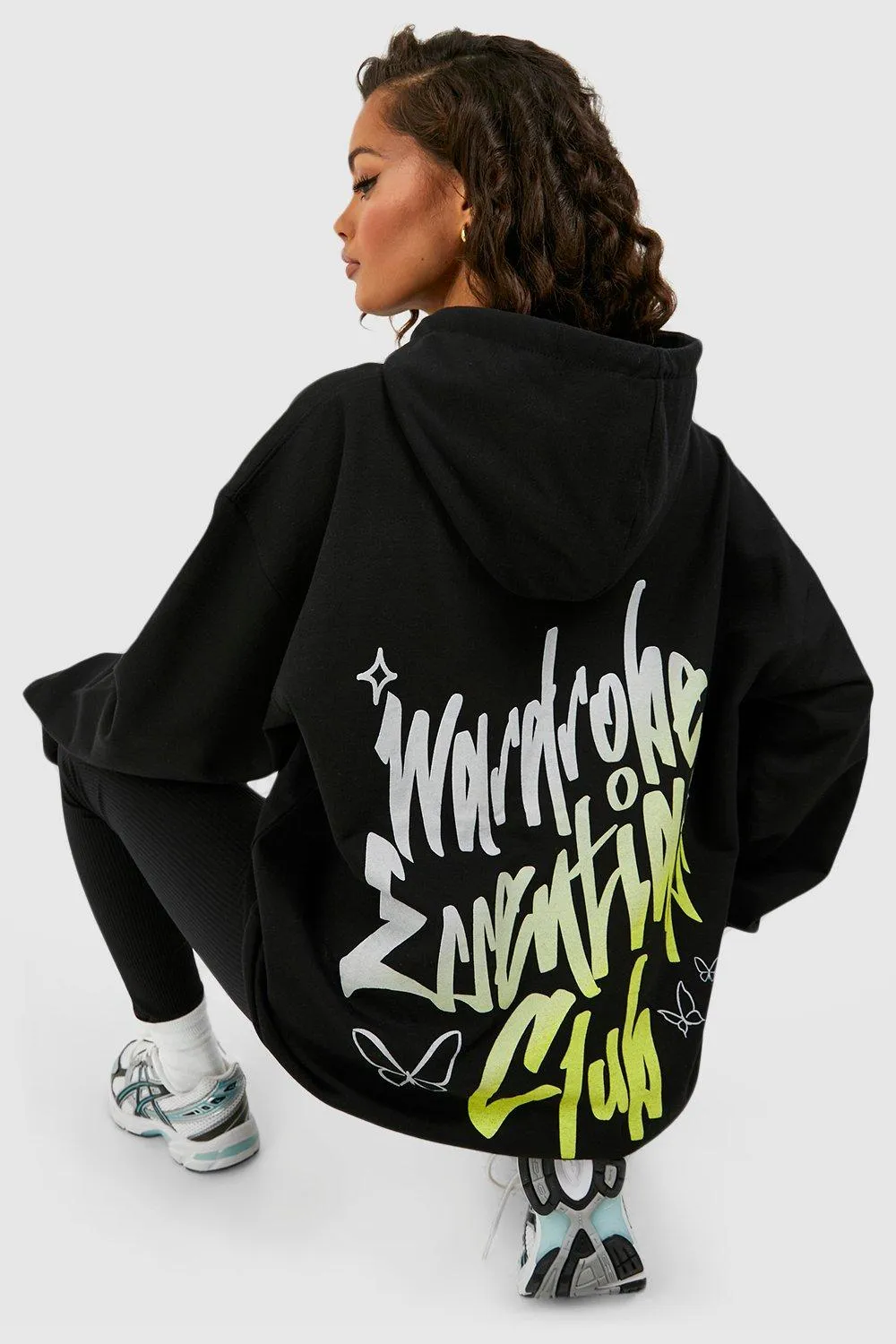 Wardrobe Essentials Slogan Printed Oversized Hoodie