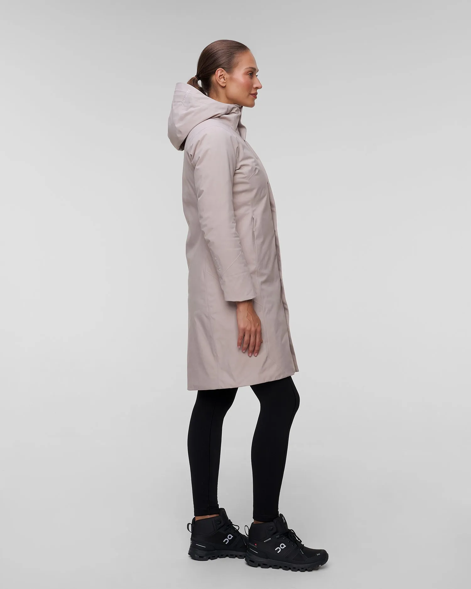 Women's beige down parka Arcteryx Patera x000006443-rune