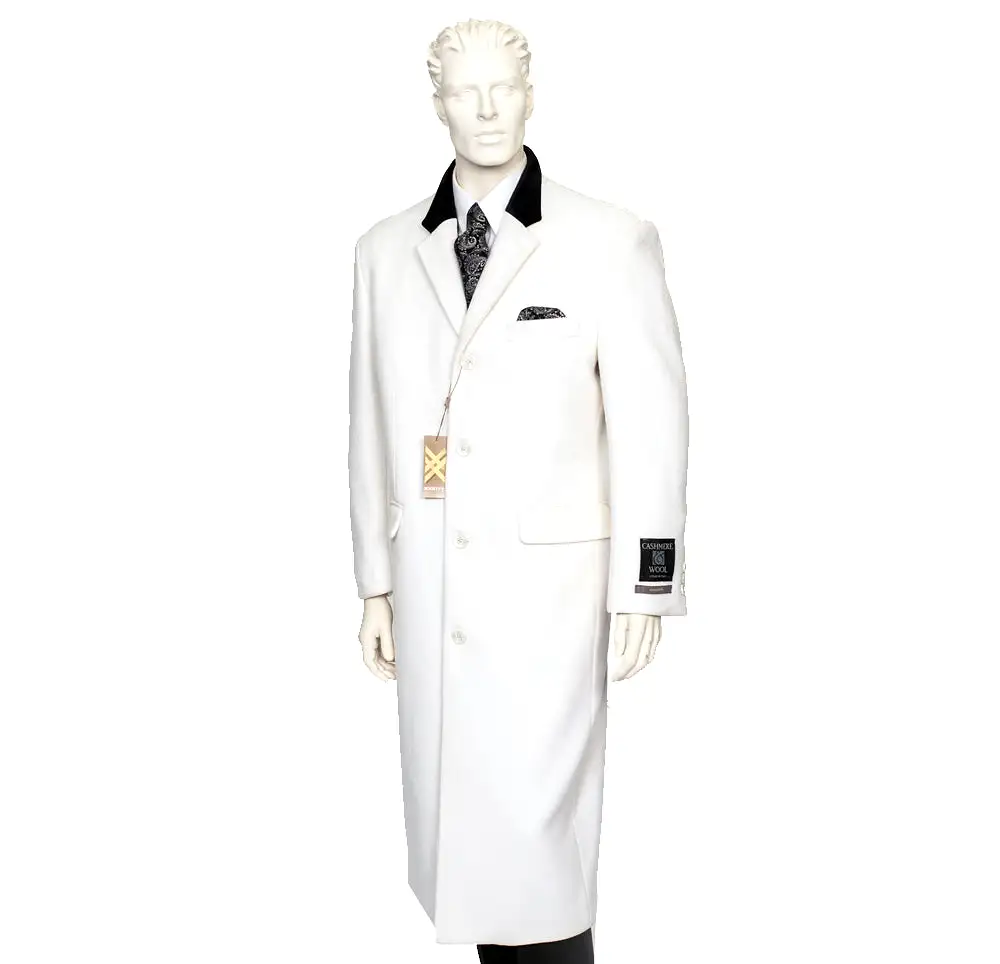 XXIOTTI Cashmere/Wool Overcoat Winter White 77005