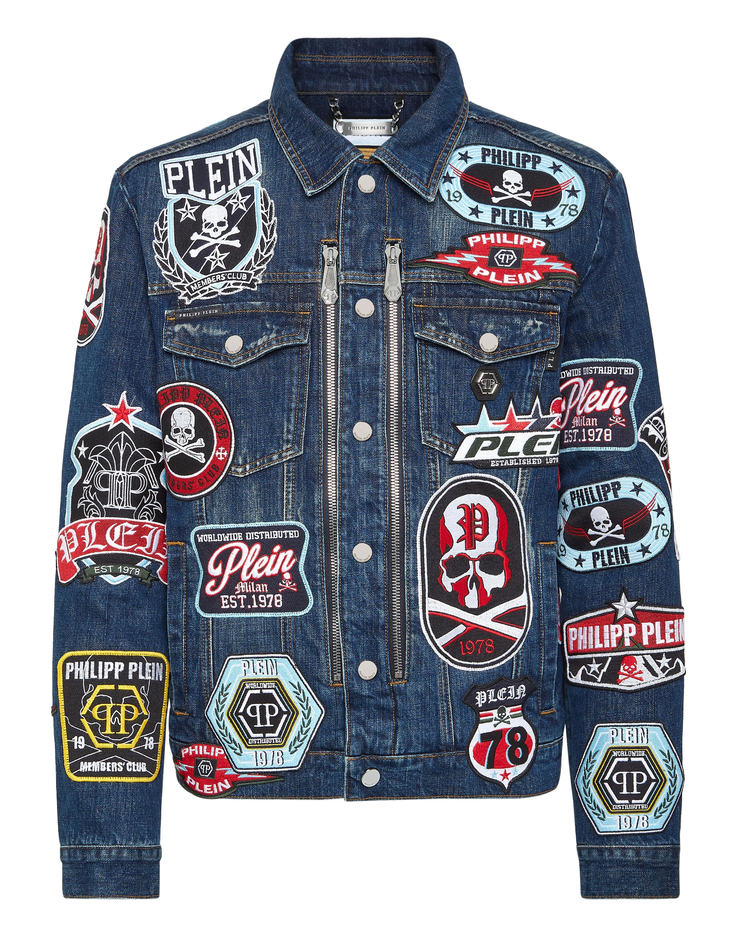 Zipped Denim Jacket Patches