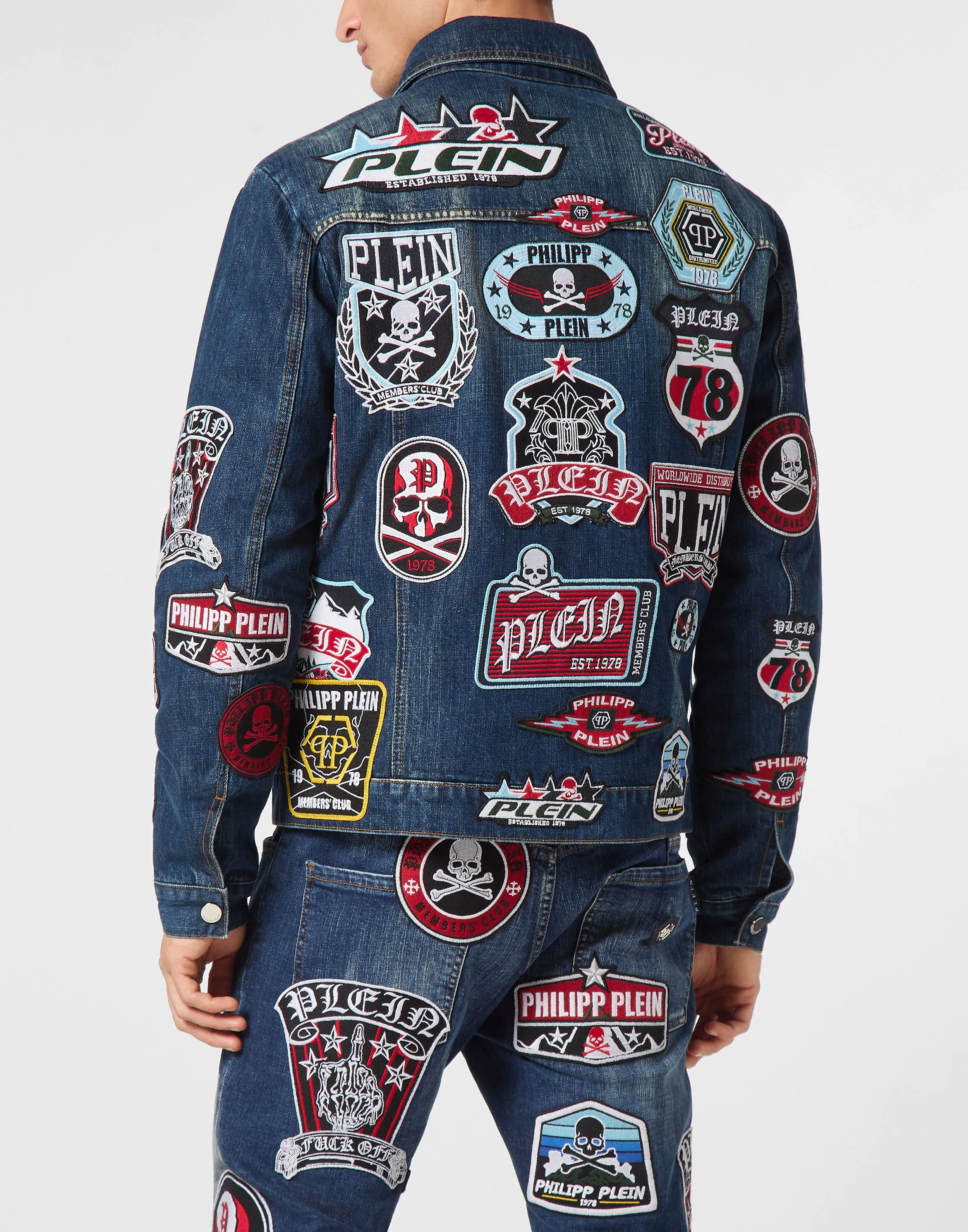 Zipped Denim Jacket Patches