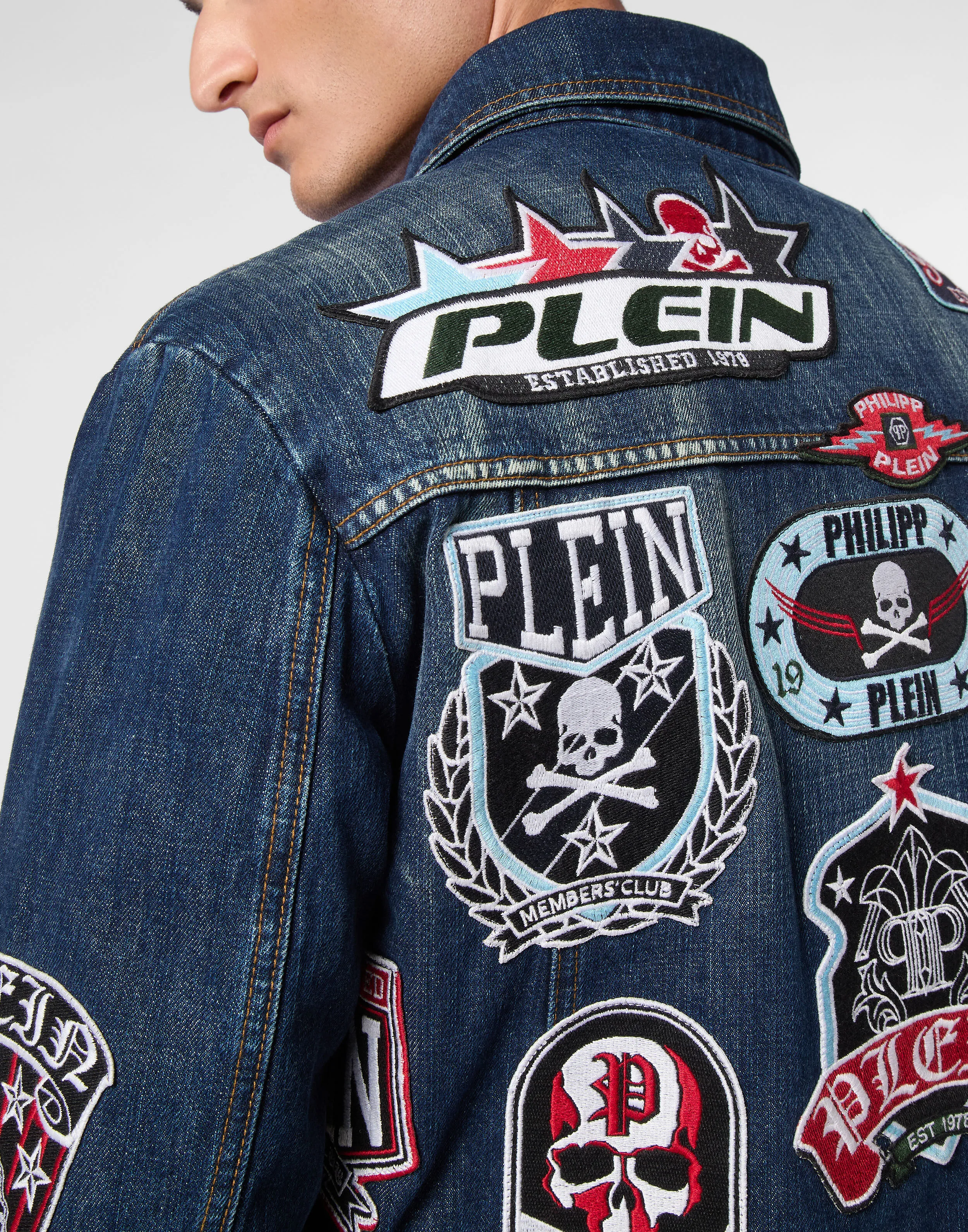 Zipped Denim Jacket Patches